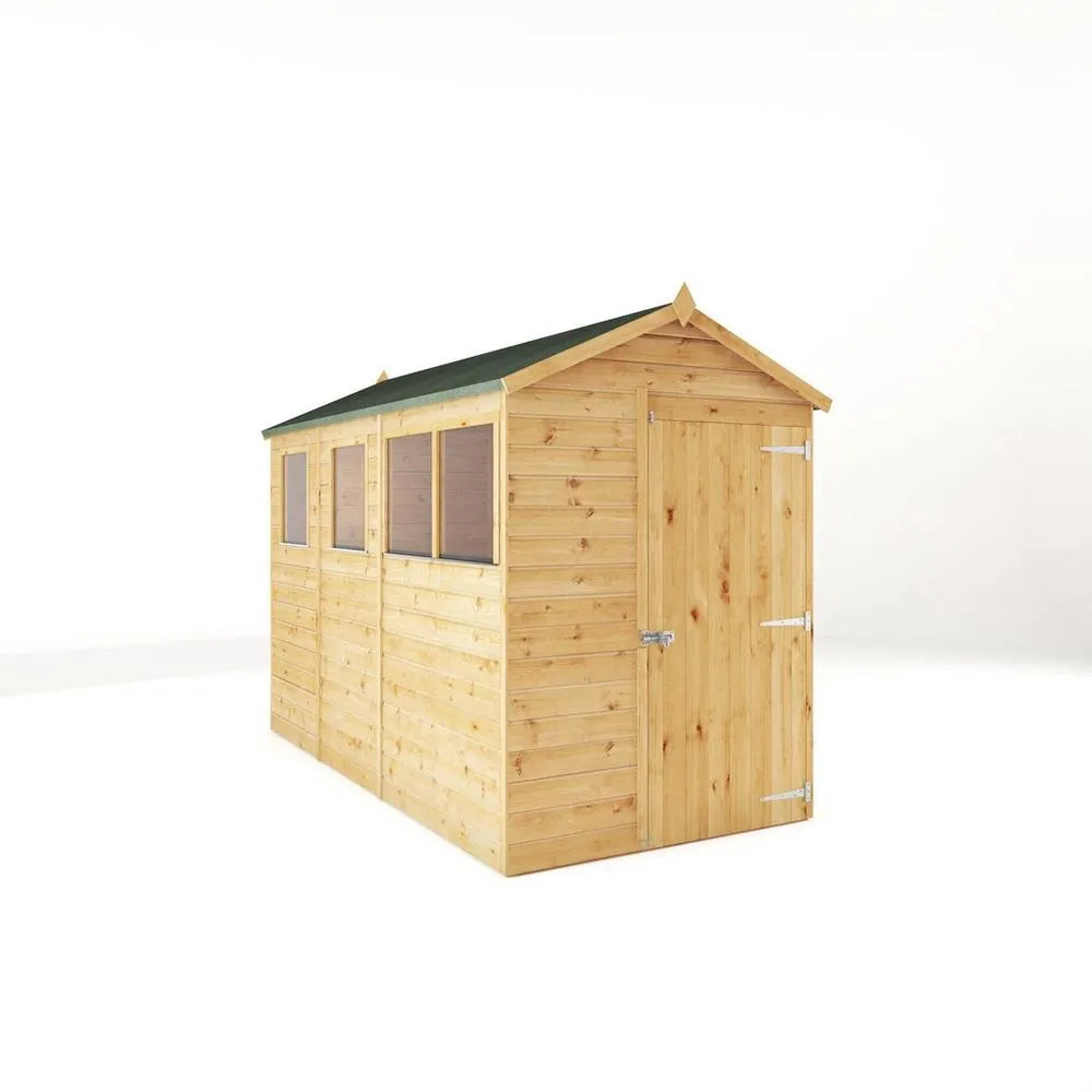 Mercia 10 x 5 Feet Modular Shiplap Apex - Wood - L314.4 x W159.3 x H215.9 cm in Light Brown