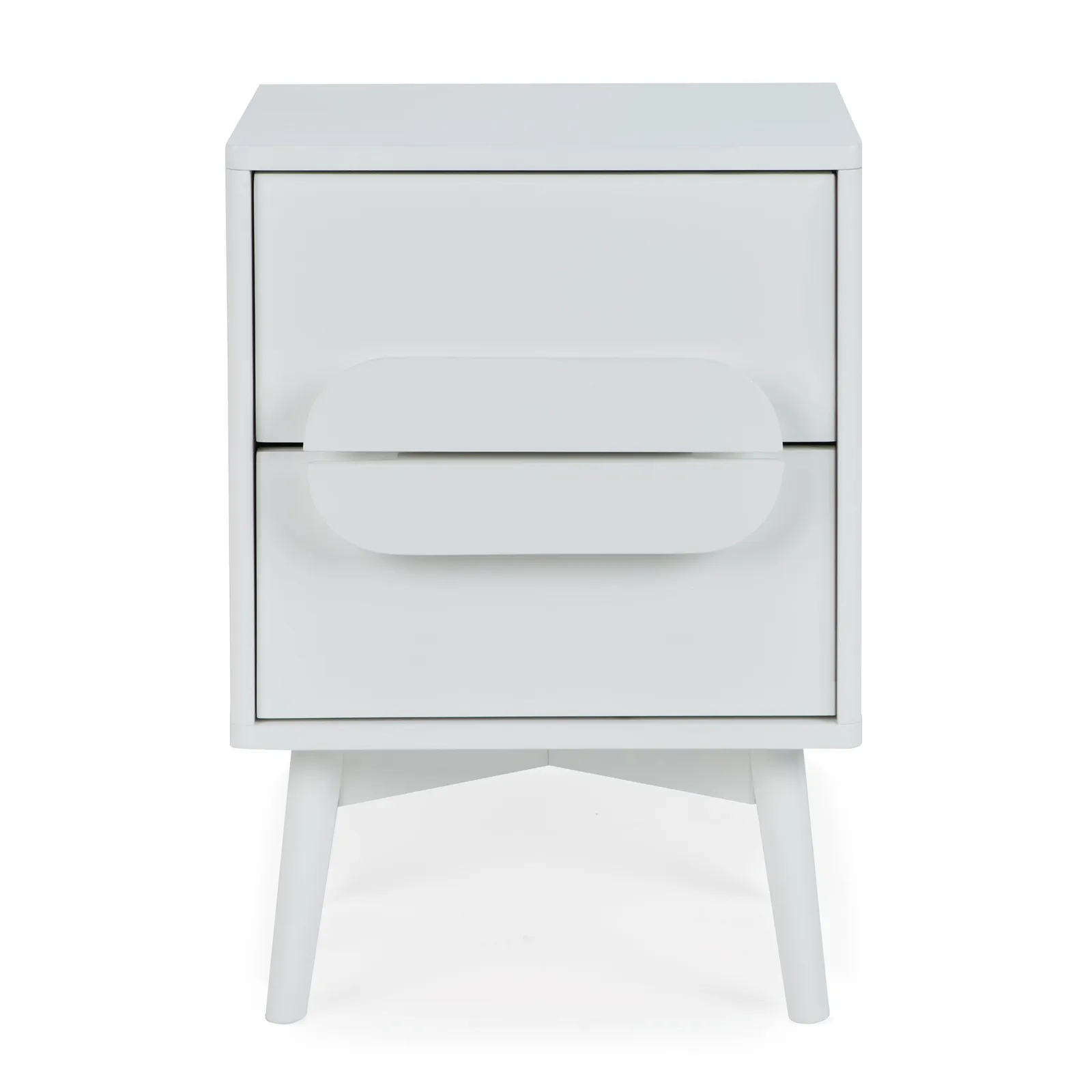 Anders 2 Drawer Bedside Table White