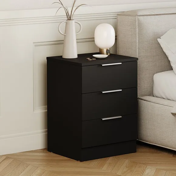 Return - Hayes 3 Drawer Bedside Table