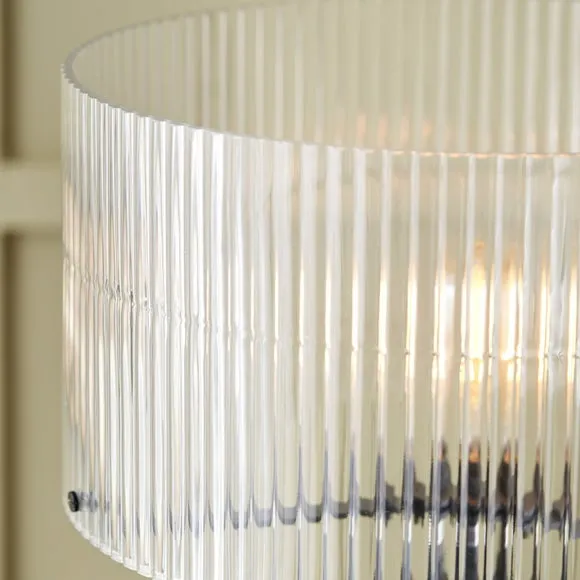 Pacific Lifestyle Clara Ribbed Glass Metal Round Floor Lamp 4