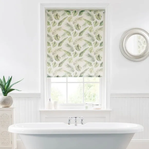 Voyager Green Leaf Moisture Resistant Daylight Roller Blind 1