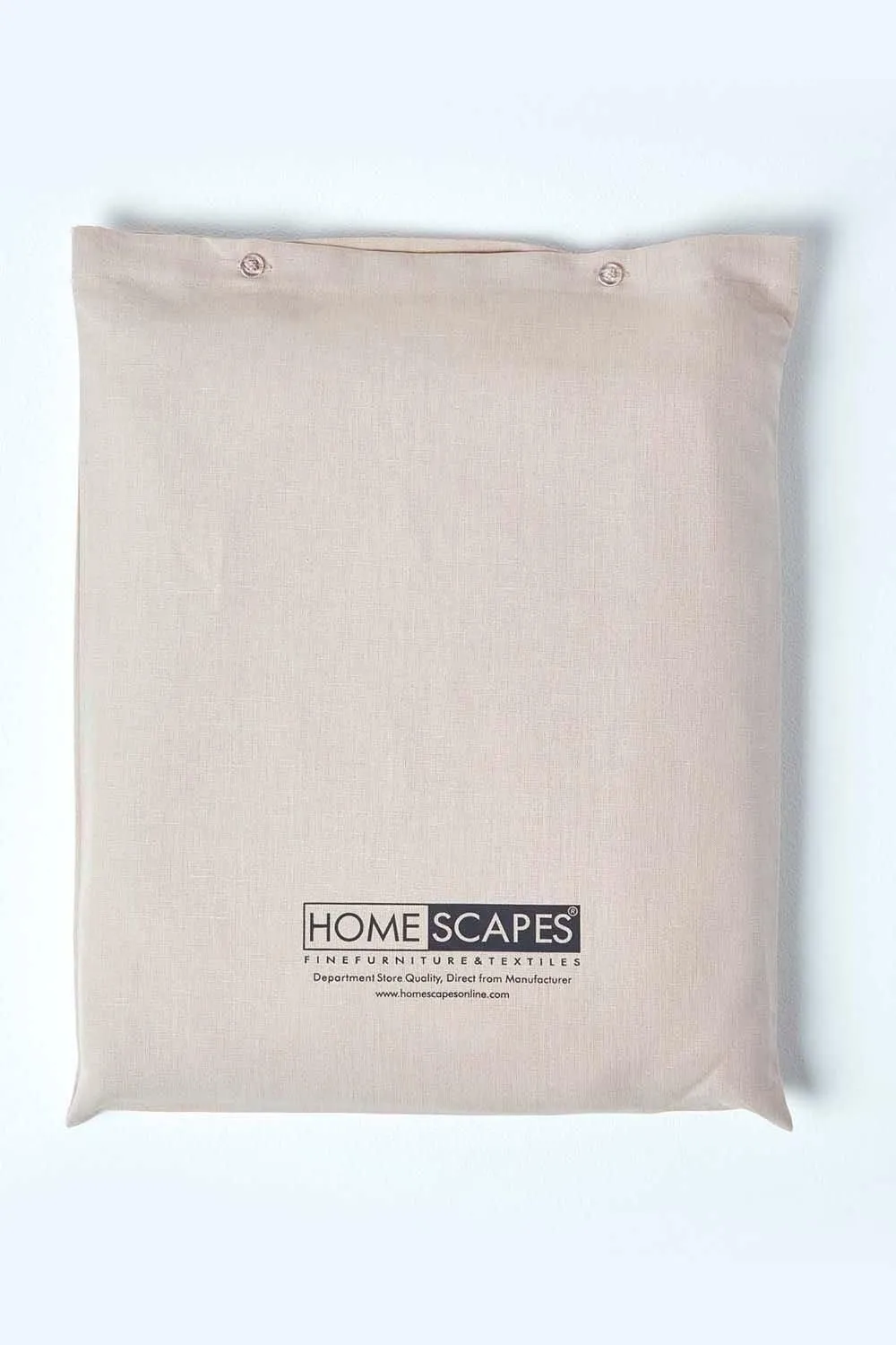 Homescapes Luxury Soft Plain Linen Deep Fitted Sheet 18 inch Deep in Natural 6