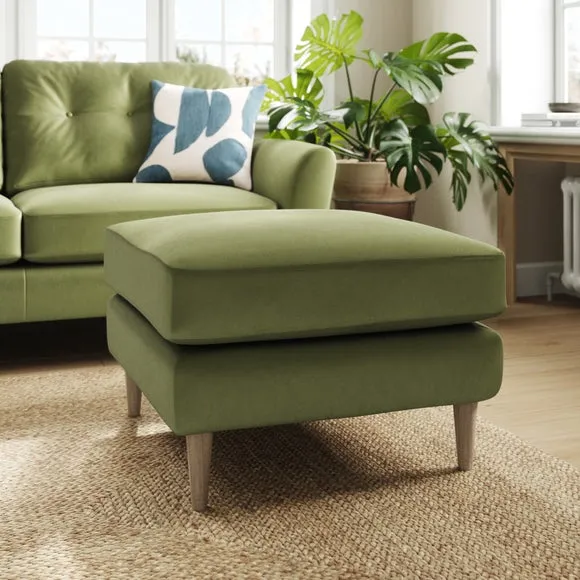 Sven Opulent Velvet Footstool 1