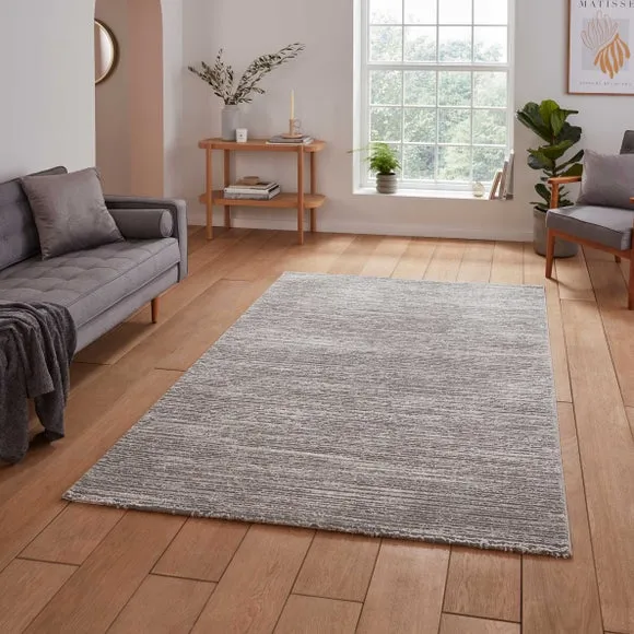 Flores Ribbed Washable Rug 1