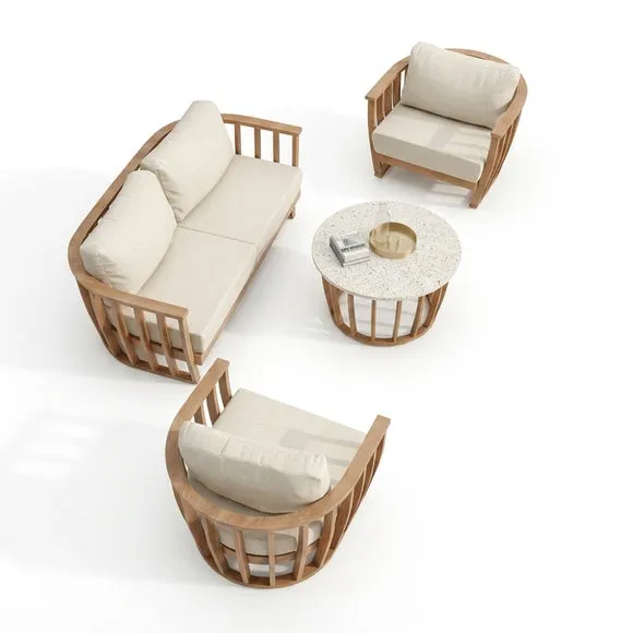 Lucca 5 Seater Garden Lounging Set With Coffee Table 2