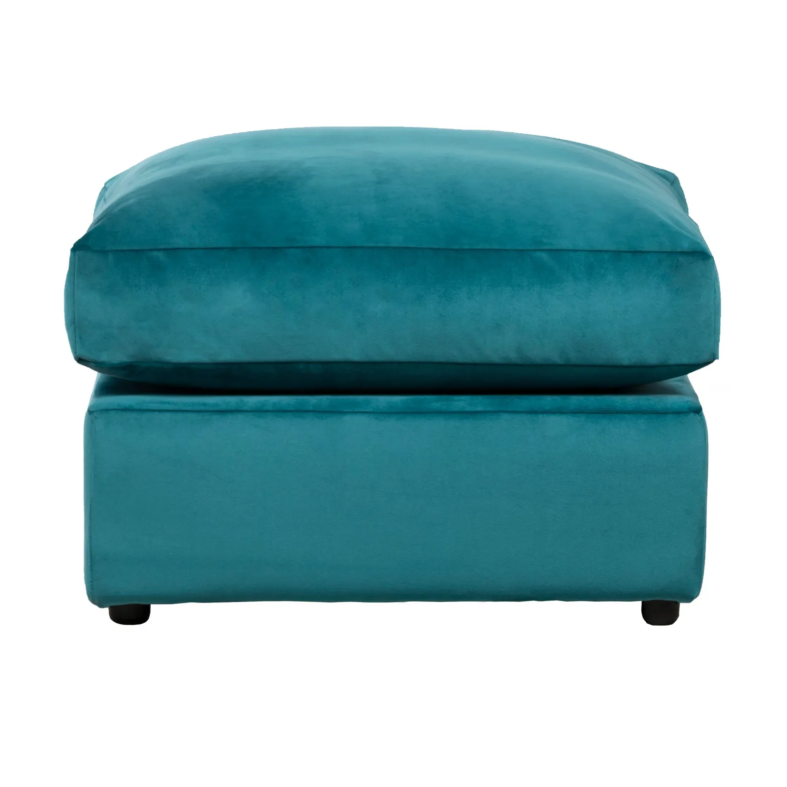 Blake Velvet Footstool Blue
