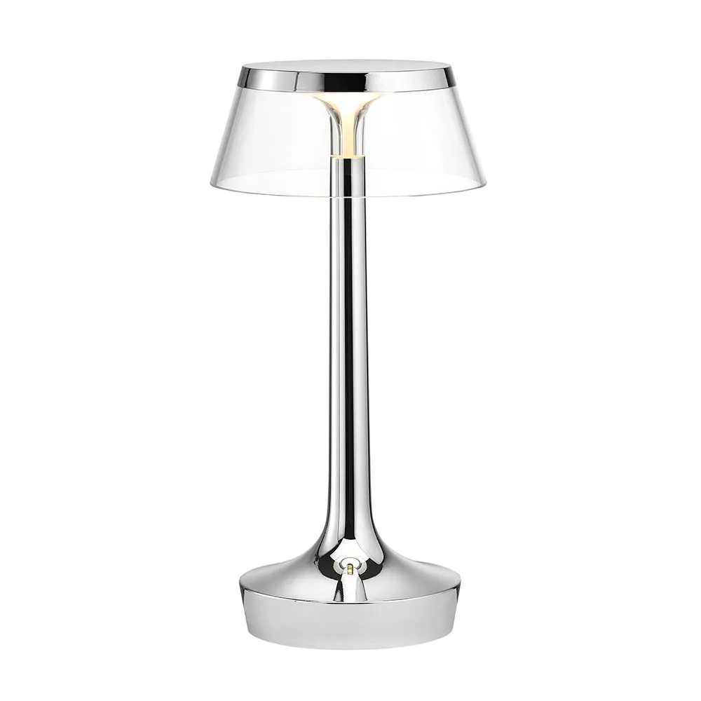 Flos Bon Jour Unplugged LED Portable Table Lamp Chrome 2