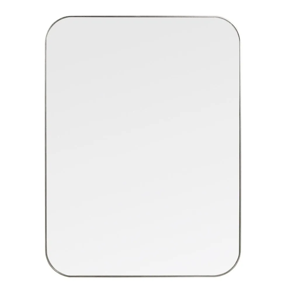 Heal's Fine Edge Mirror Rectangle Curved Silver 100x75cm 3