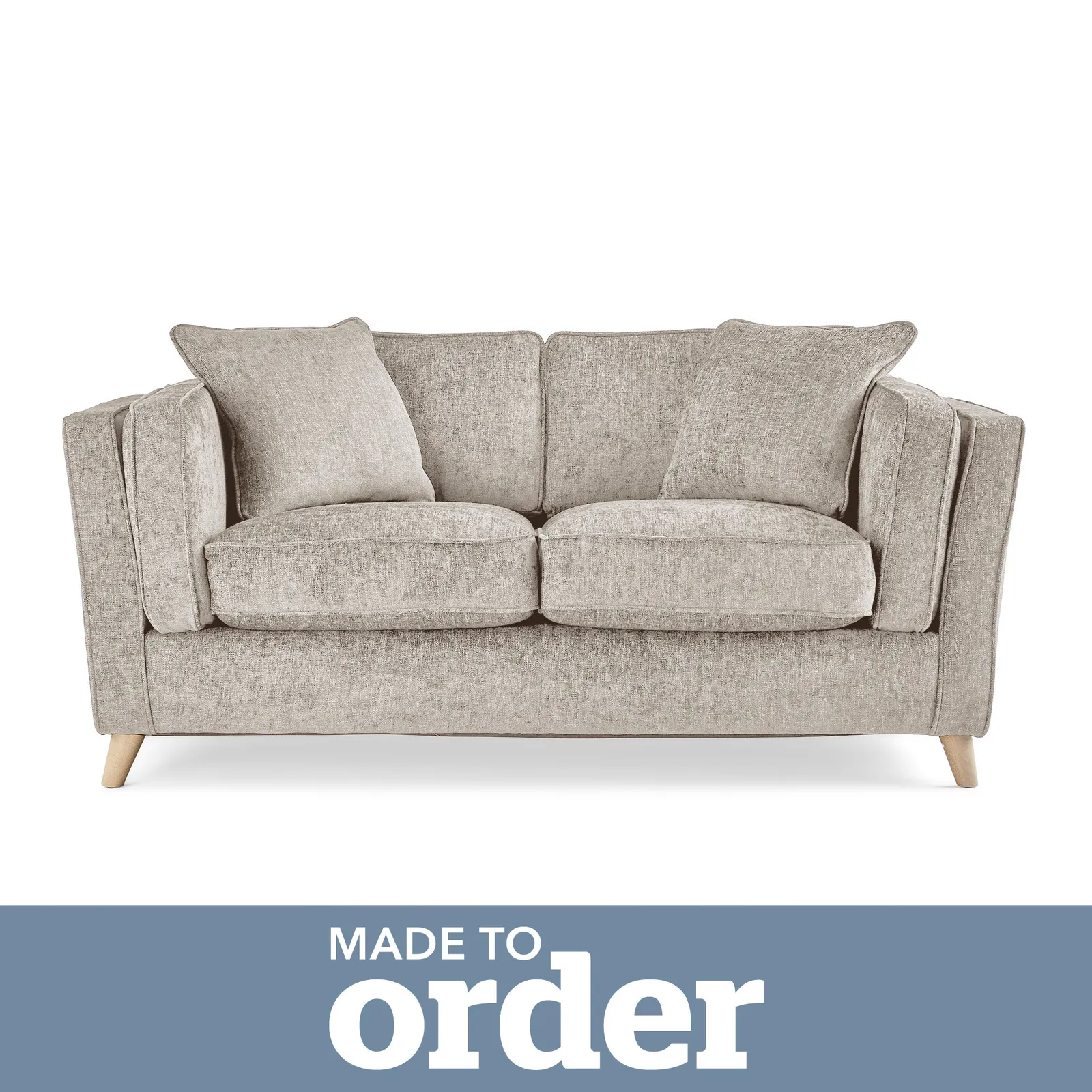 Arabella 2 Seater Sofa Luxury Chenille Premium Chenille Sand