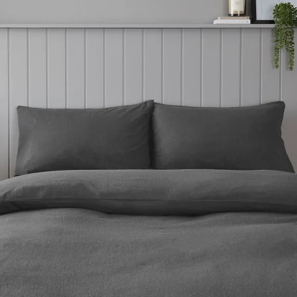 Soft & Cosy 100% Brushed Cotton Kingsize Standard Pillowcase Pair