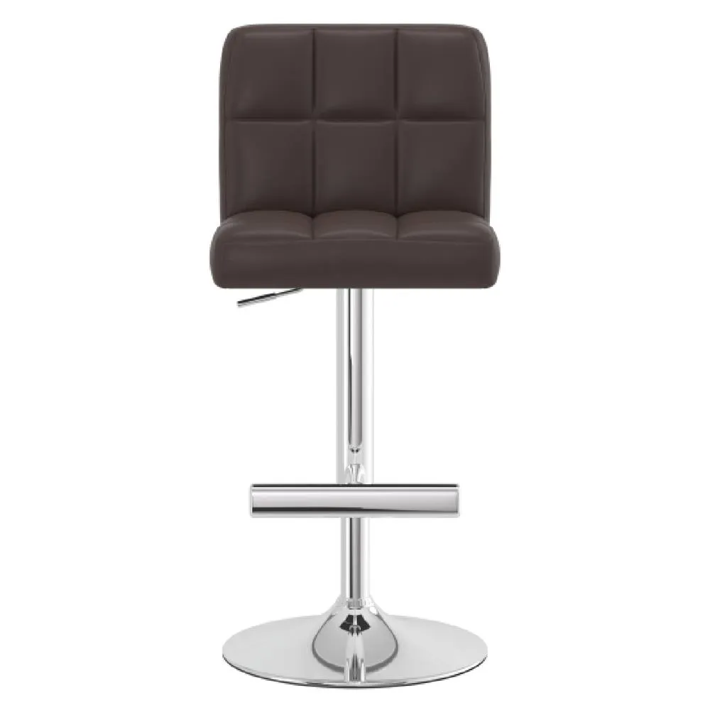 netfurniture Cuborn Brown Kitchen Breakfast Bar Stool Adjustable 2