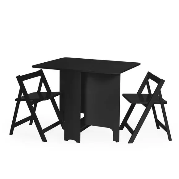 Gatan Gateleg Table With 2 Chairs 3