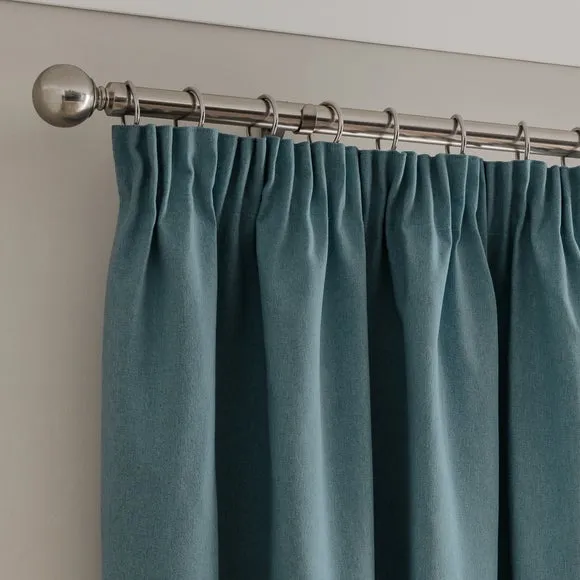 Luna Brushed Pencil Pleat Curtains (Blackout Available) 1