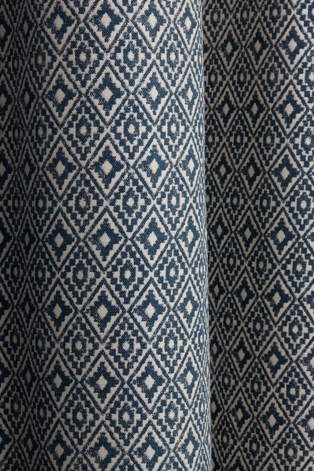 Sundour Aztec Pencil Pleat Fully Lined Ready Made Taped Top Curtain Pair in Navy 4