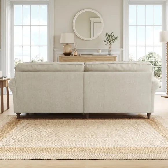 Flori Tonal Plush Chenille Corner Chaise Sofa 3