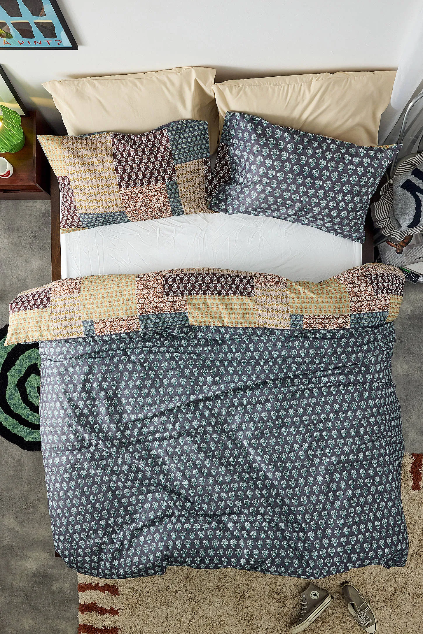Block Print Patchwork Reversible Duvet Set 3