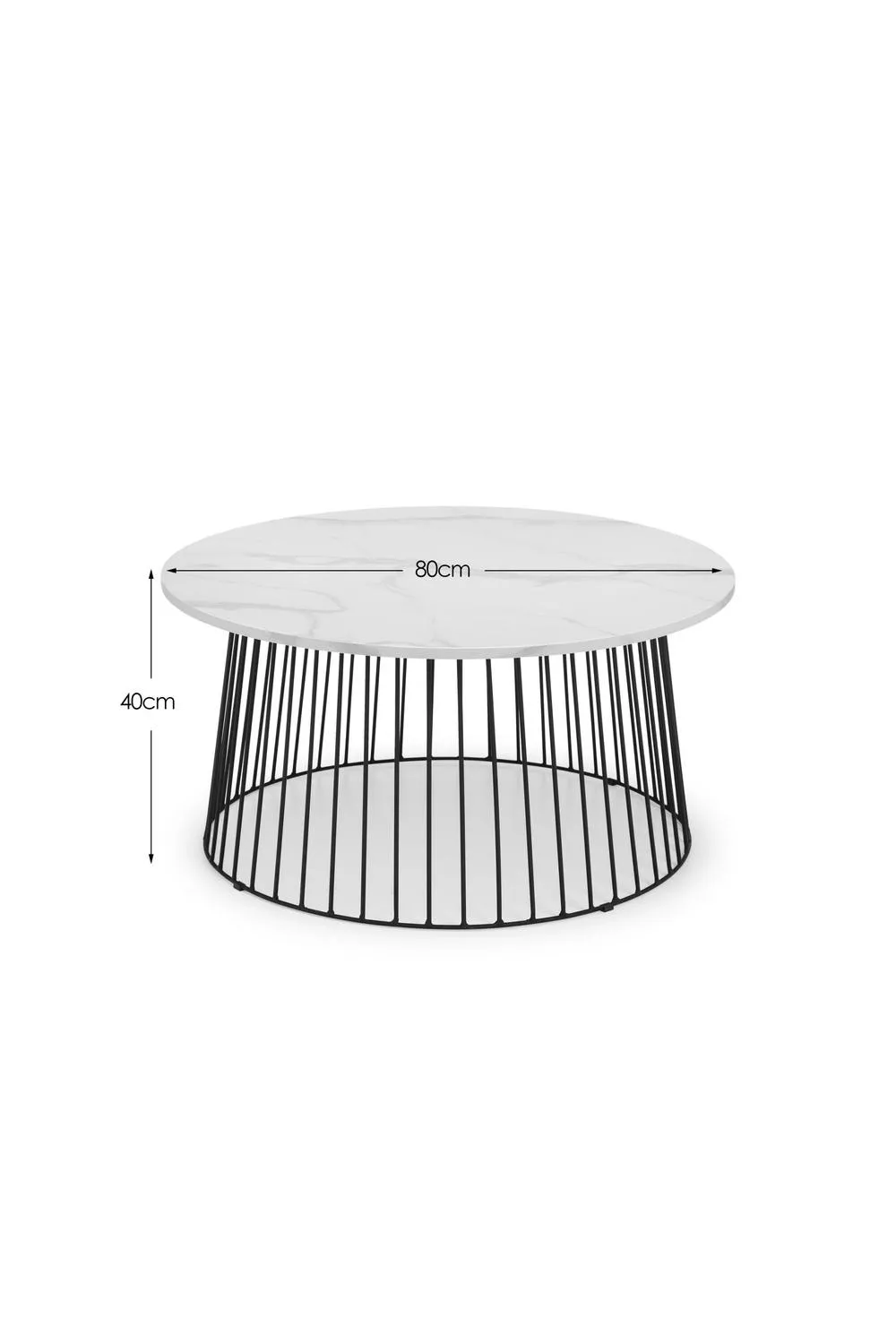 Julian Bowen Broadway Round Coffee Table in White 6