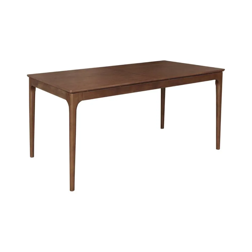 sweeek Rectangular dining table extendable rubberwood & ash veneer 6-8 seat in Dark Brown 2
