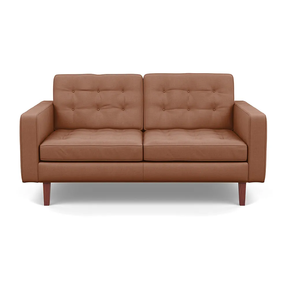 Heal's Hepburn 2 Seater Siena Cotton Clay Walnut 1
