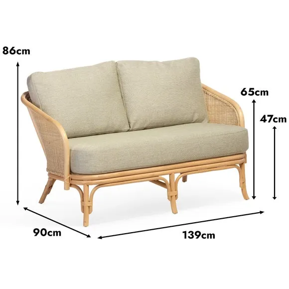 Desser Royal Rattan 2 Seater Sofa 6