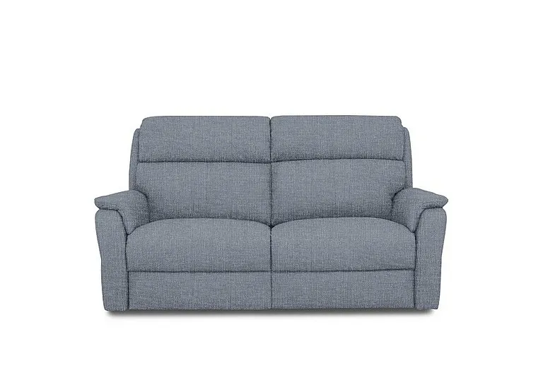 Vito Fabric 2 Seater Recliner Sofa with Headrests and Power Lumbar - Baby Blue