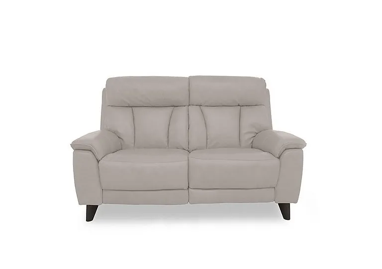 Dreamer Leather 2 Seater Power Recliner Sofa with Power Headrests - Silver Grey