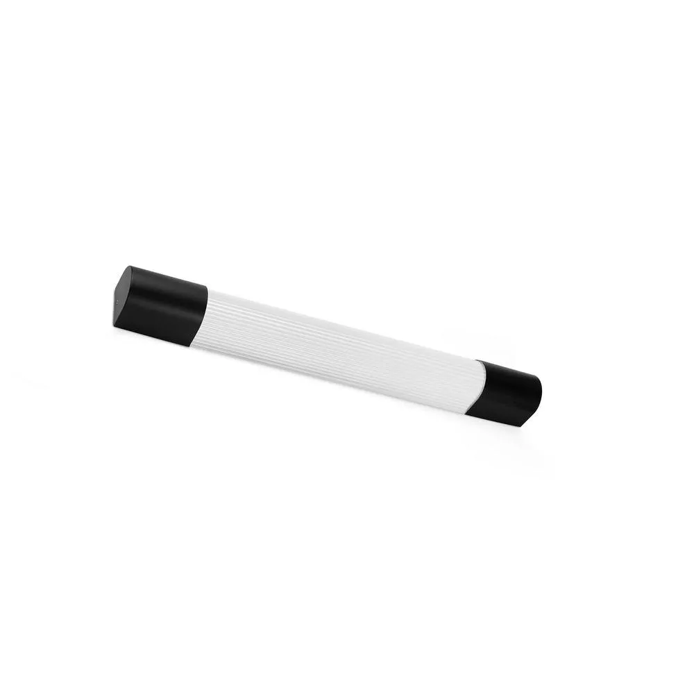 Netlighting Kiva 60cm LED Bathroom Wall Lamp Matt Black IP44 10W 2700K