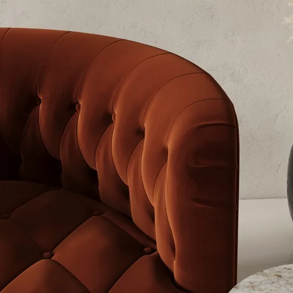 Elena Buttoned Swivel Chair 4