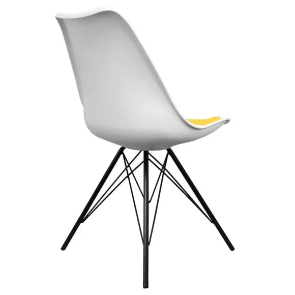 Fusion Living Soho White Plastic Dining Chair 5