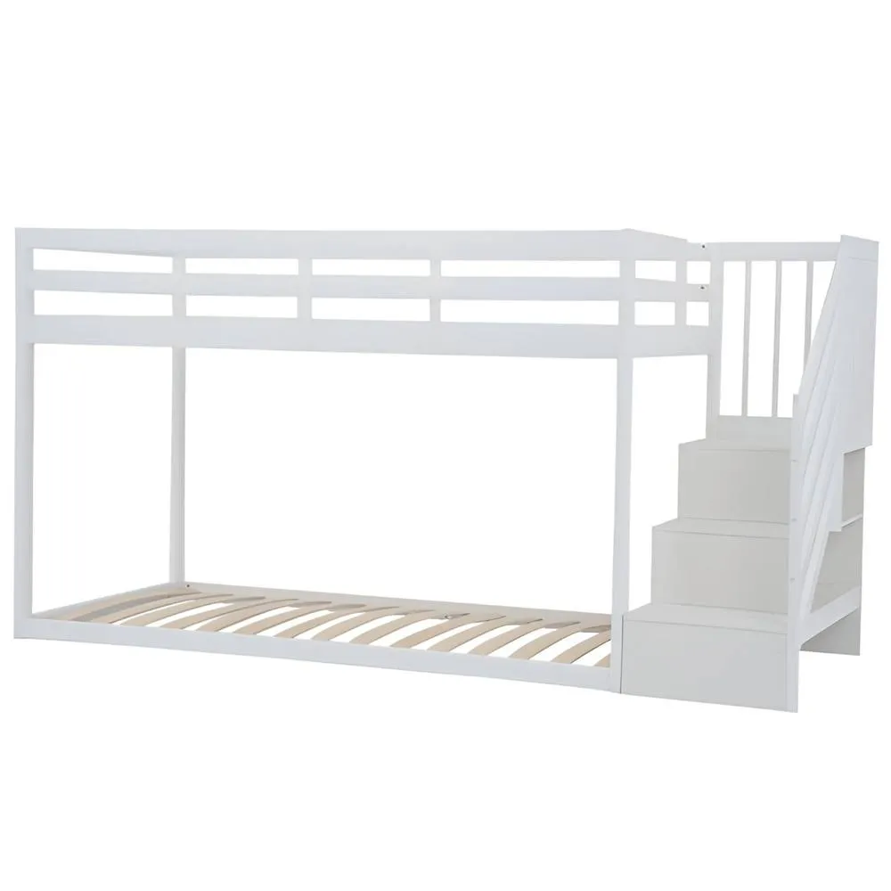 Nöa and Nani Nia Bunk Bed with Storage Staircase in White 4