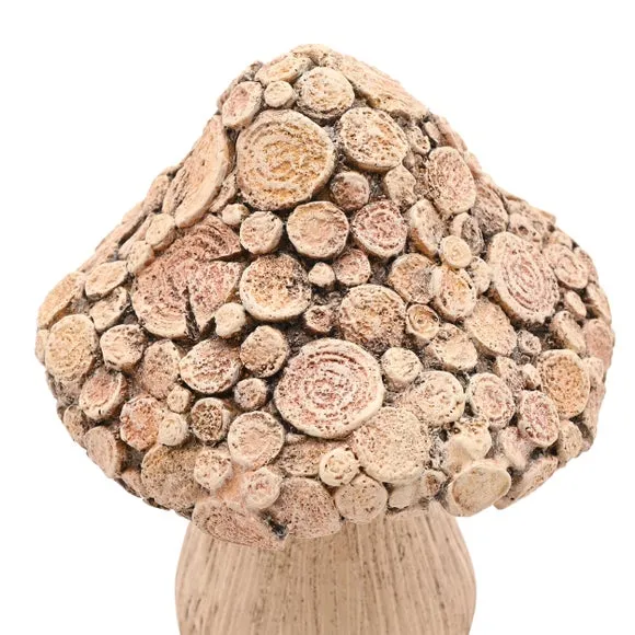Country Living Wood Effect Mushroom Ornament 3