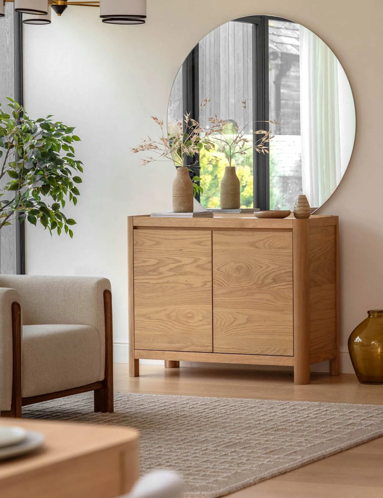 Gallery Direct Ember 2 Door Mini Sideboard Natural