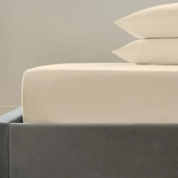Hotel 200 Thread Count 100% Peached Cotton Fitted Sheet 3