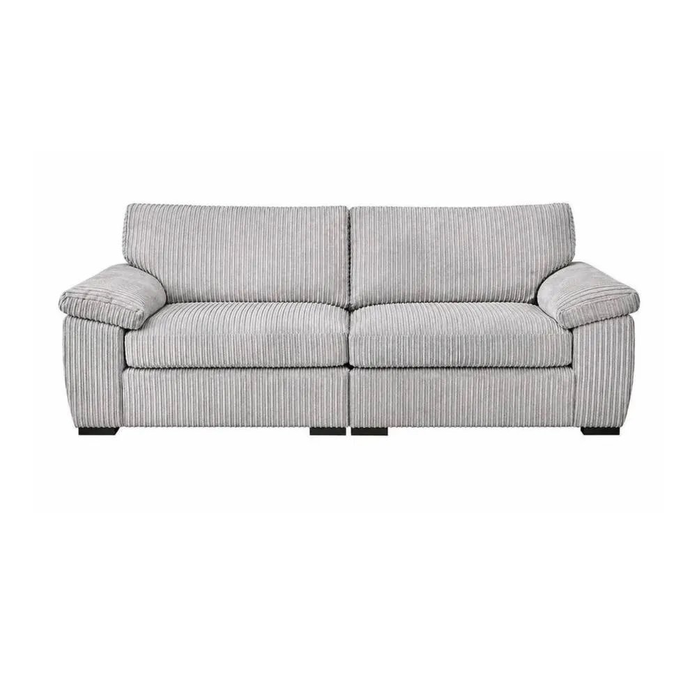 Bliss Furniture Amalfi 3 Seater Split Sofa Soft Fabric in Silver