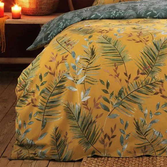 furn. Riva Mazari Mustard Duvet Cover and Pillowcase Set 3