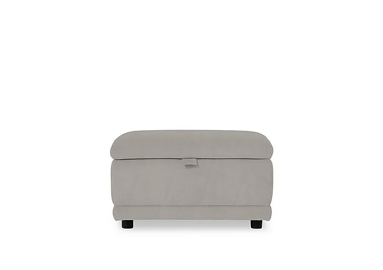 Genius Fabric Storage Footstool - Opulence Silver