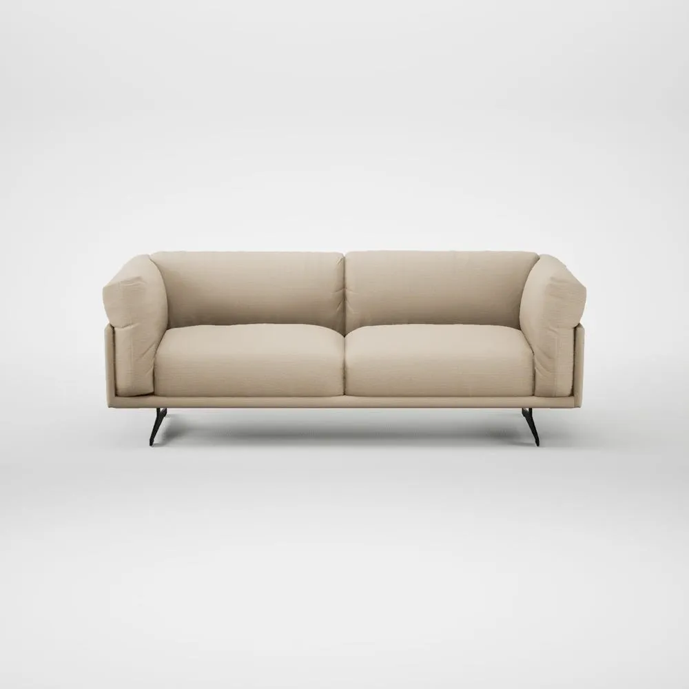 Heal's Novara 3 Seater Sofa Loop Twill Fossil Black Feet 2