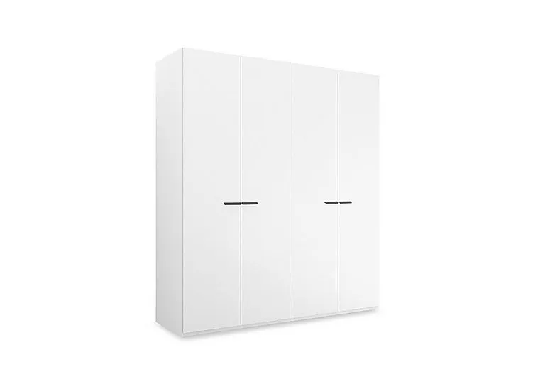 Dante 201cm 4 Door Hinged Décor Wardrobe - Alpine White