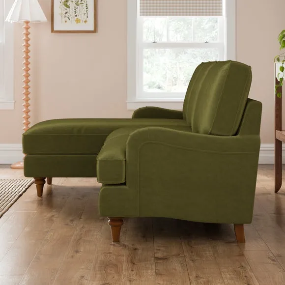 Beatrice II Velvet Corner Chaise Sofa 3