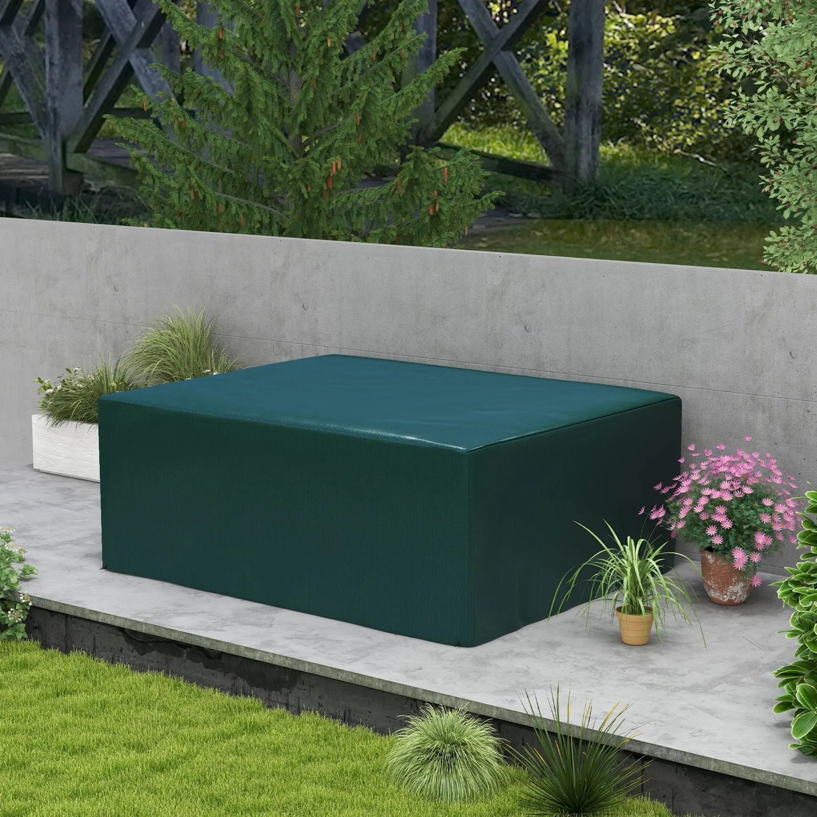 OUTSUNNY 235x190x90cm Large Patio Set Outdoor Garden Furniture Cover in Dark Green