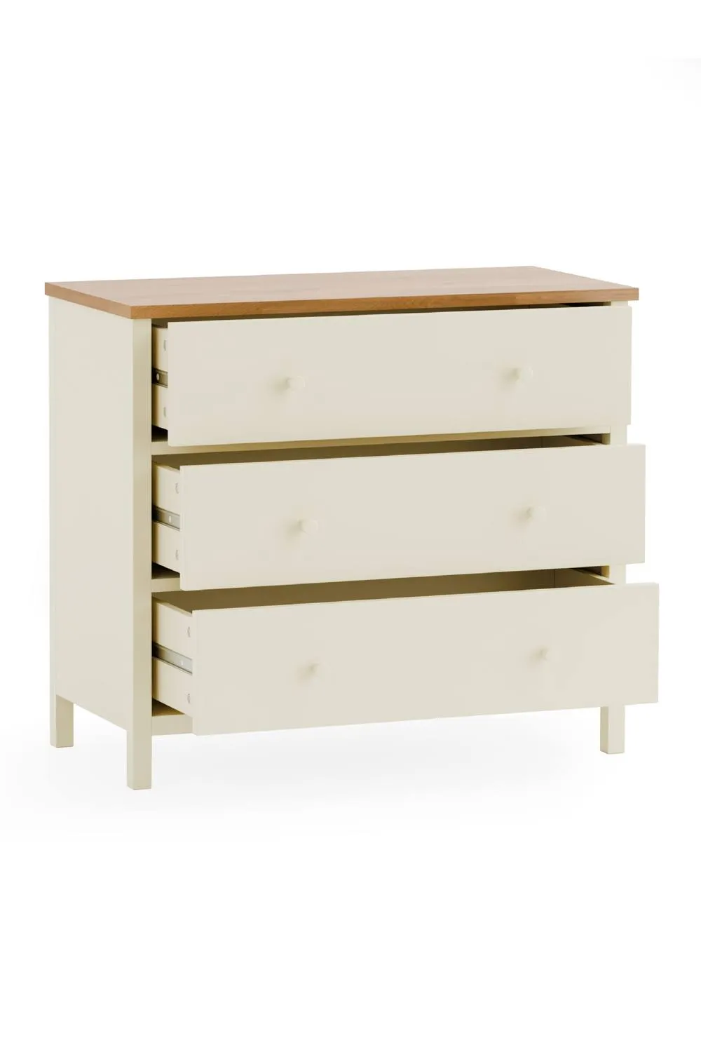 Julian Bowen Coxmoor 3 Drawer Chest in Ivory 3