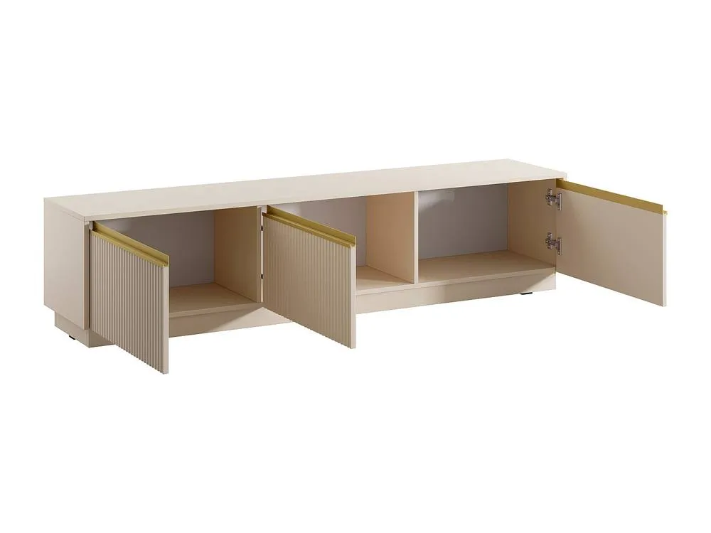 Vente-unique Wall - Mounted Or Freestanding TV Unit With 3 Doors In MDF - Beige and 6
