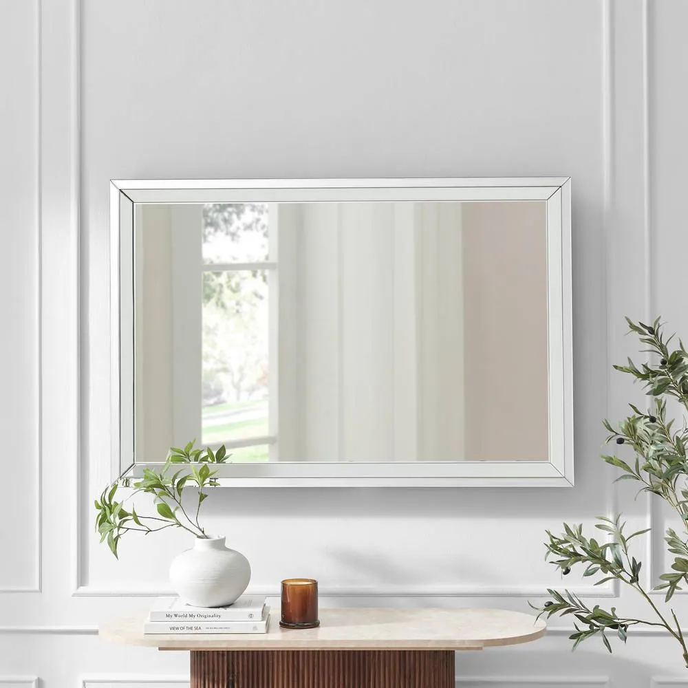 FurnitureboxUK Roux Long Rectangle 120x80cm Wall Mirror in Clear 4