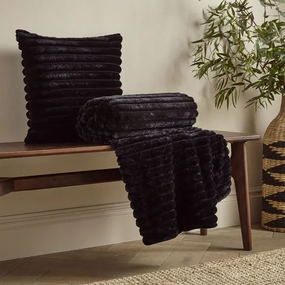 Cosy Ribbed Throw Blanket 130cm x 170cm 4