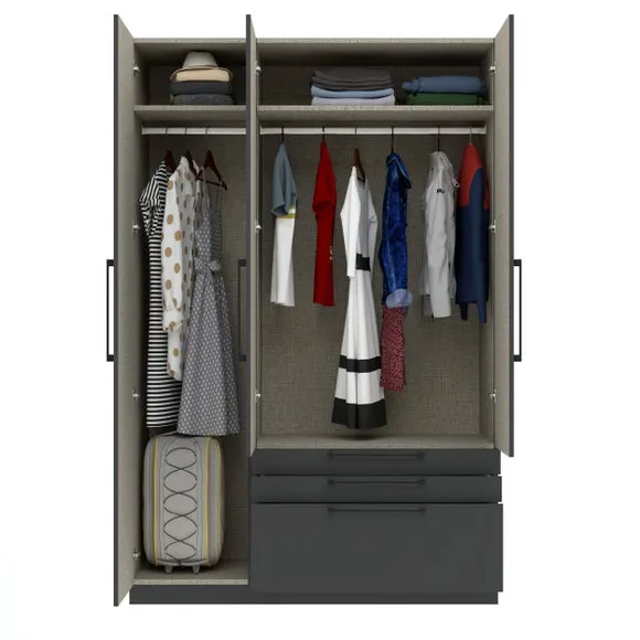 Foster Triple 3 Drawer Wardrobe 6