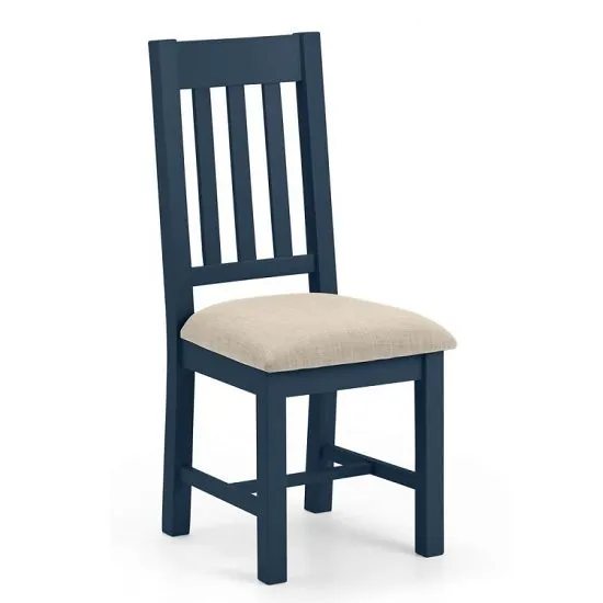 Grecian Wooden Dining Chair In Midnight Blue Lacquer