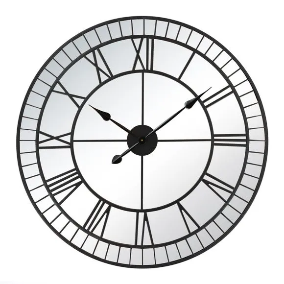 Charles Bentley Windermere Indoor Outdoor Mirrored Skeleton Wall Clock 5