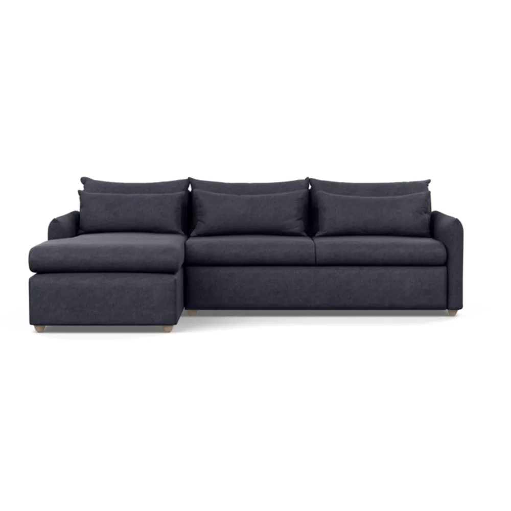 Heal's Pillow Large Left Hand Corner Chaise Texture Soot Natural Feet