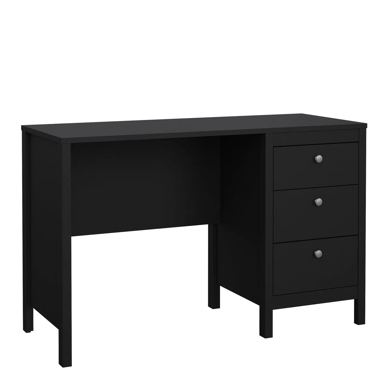 Furniture To Go Madrid Desk 3 Drawers in Black
