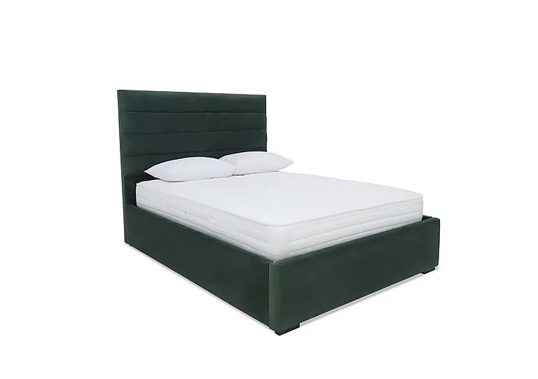 Horizon Electric Ottoman Bed Frame - King Size - Plush Emerald